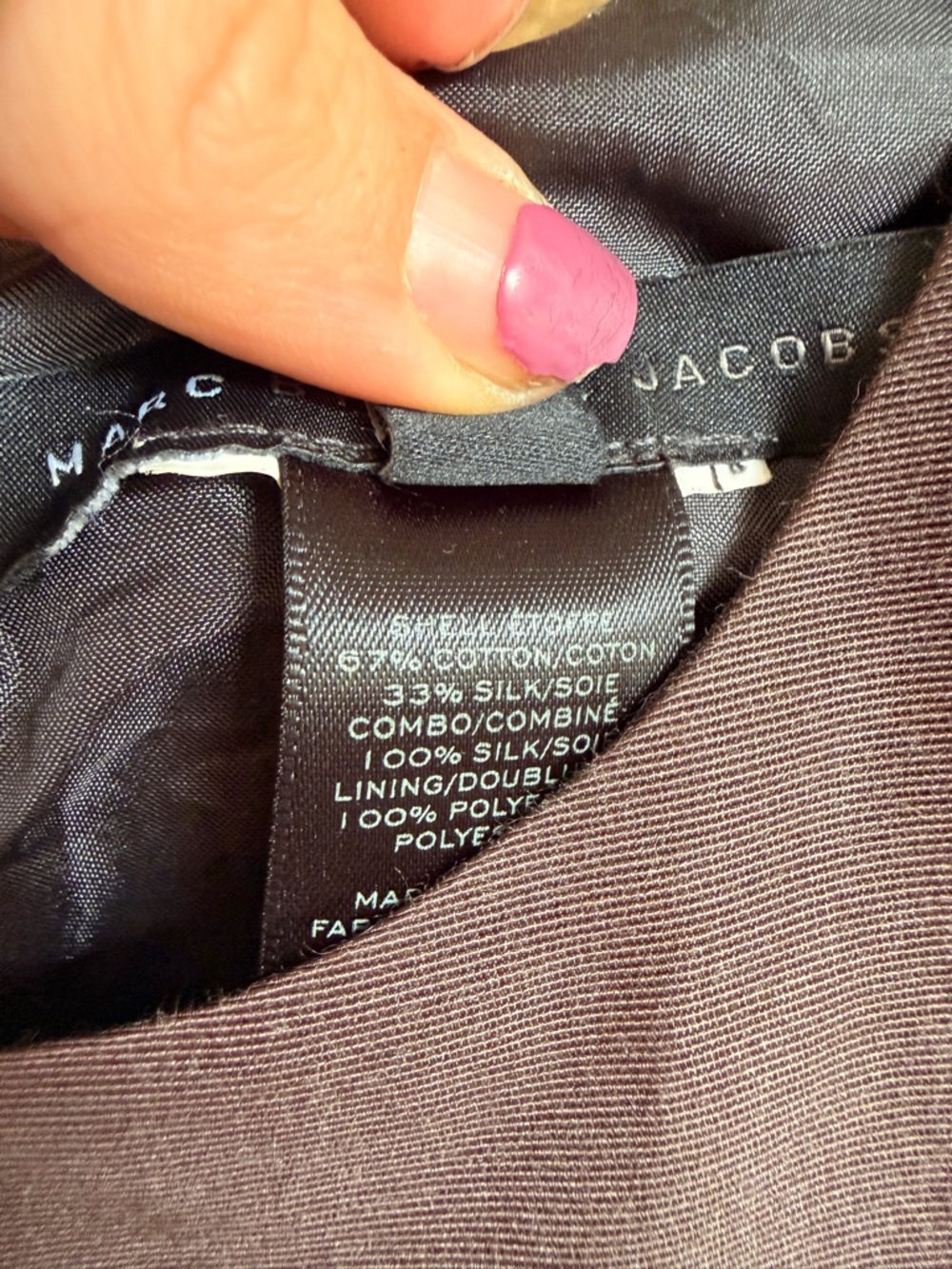 Marc by Marc Jacobs Short-Sleeve Pleated Mini Dress in Brown - Picture 3 of 6